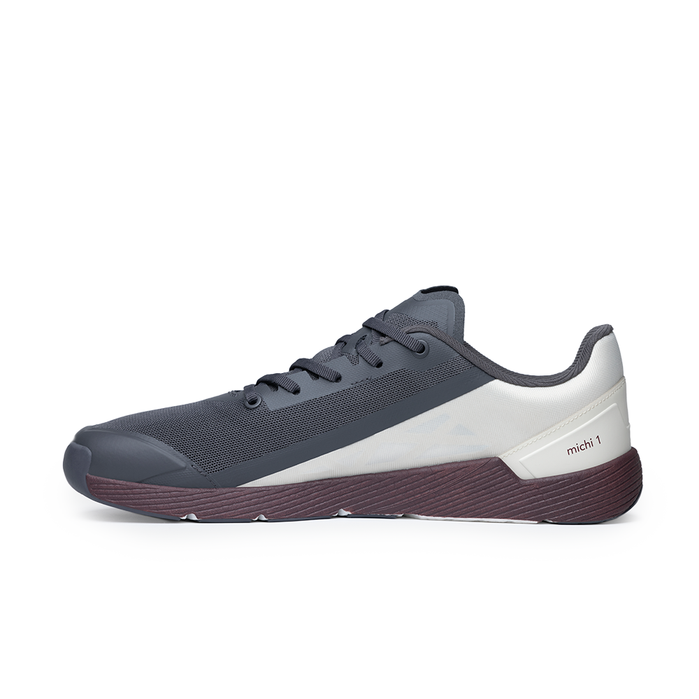 Michi 1 Womens Grey/Burgundy